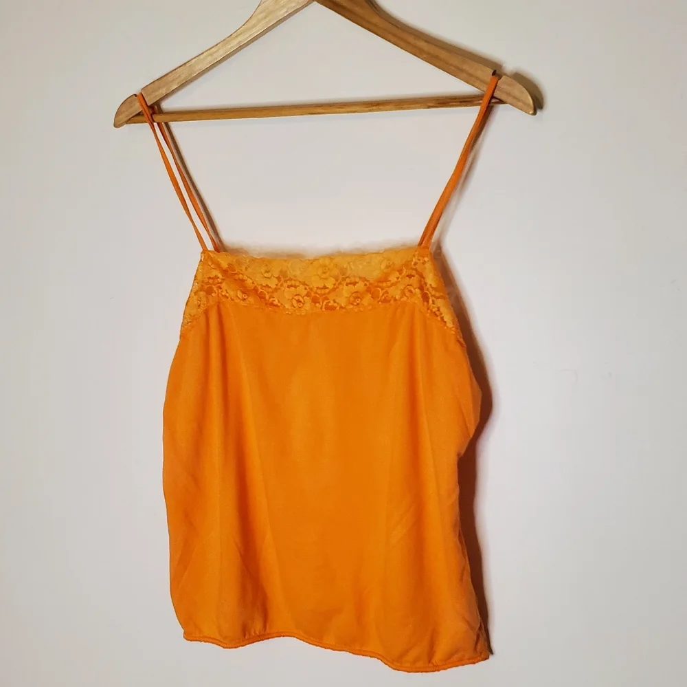 Bright Sherbet Orange Lace Camisole - Picture 5 of 9